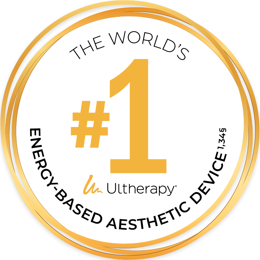 Number 1 badge recognizing Ultherapy.